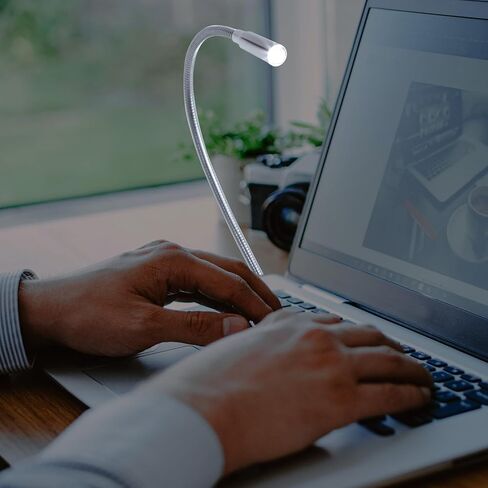 SAFIGLE 4 قطع لوحة مفاتيح USB ضوء مرن معقوفة ليلاً مصباح قراءة الكمبيوتر المحمول لجانب السرير والسفر العناية بالعين LED ضوء المهام in Kuwait