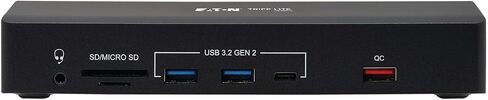 قاعدة توصيل Tripp Lite بثلاث شاشات، قاعدة توصيل USB-C، شاشة ثلاثية، 4K@60 هرتز | 2 اتش دي ام اي، ديسبلاي بورت، في جي ايه | موزع USB، منفذ إيثرنت، بطاقة SD، شحن PD USB-C بقدرة 100 واط، ضمان لمدة 3 سنوات (U442AB-DOCK9) in Saudi Arabia