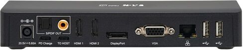 قاعدة توصيل Tripp Lite بثلاث شاشات، قاعدة توصيل USB-C، شاشة ثلاثية، 4K@60 هرتز | 2 اتش دي ام اي، ديسبلاي بورت، في جي ايه | موزع USB، منفذ إيثرنت، بطاقة SD، شحن PD USB-C بقدرة 100 واط، ضمان لمدة 3 سنوات (U442AB-DOCK9) in Saudi Arabia