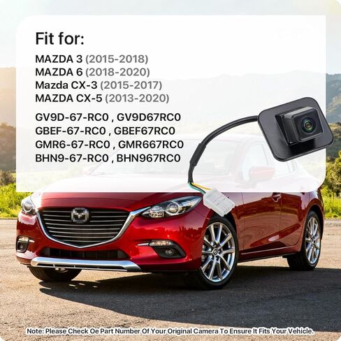 استبدال كاميرا الرؤية الخلفية GV9D-67-RC0 لمازدا 3 6 CX-3 CX-5 2013-2020، كاميرا احتياطية OE تحل محل GBEF-67-RC0، GMR6-67-RC0، BHN9-67-RC0، GV9D67RC0، GBEF67RC0، GMR667RC0، BHN967RC0 من GreenYi in Kuwait