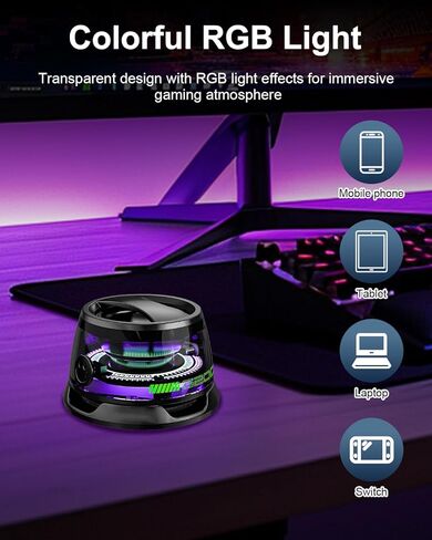 G200 Magnetic Bluetooth Speaker with RGB Light, Portable Wireless Mini Speaker Bluetooth, Phone Stand for Metal Surface, Small Speakers for Camping, Room, Bike, Car, Gift for Teens in Kuwait
