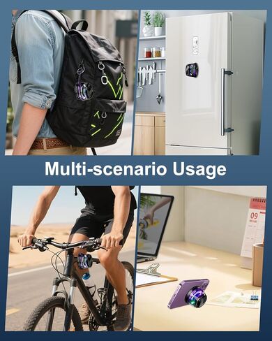 G200 Magnetic Bluetooth Speaker with RGB Light, Portable Wireless Mini Speaker Bluetooth, Phone Stand for Metal Surface, Small Speakers for Camping, Room, Bike, Car, Gift for Teens in Kuwait
