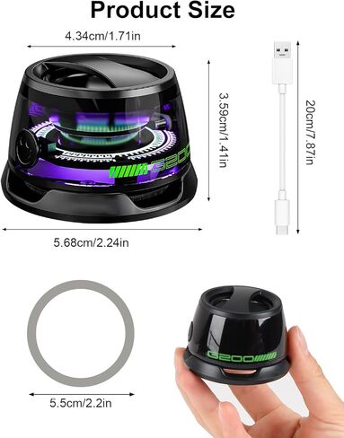 G200 Magnetic Bluetooth Speaker with RGB Light, Portable Wireless Mini Speaker Bluetooth, Phone Stand for Metal Surface, Small Speakers for Camping, Room, Bike, Car, Gift for Teens in Kuwait