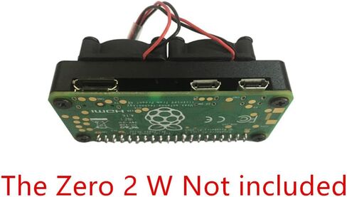 مجموعة غطاء مبدد حراري من الألومنيوم بمروحتين مفتوحتين لملحقات Raspberry Pi Zero 2W in Kuwait