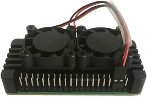 مجموعة غطاء مبدد حراري من الألومنيوم بمروحتين مفتوحتين لملحقات Raspberry Pi Zero 2W in Kuwait