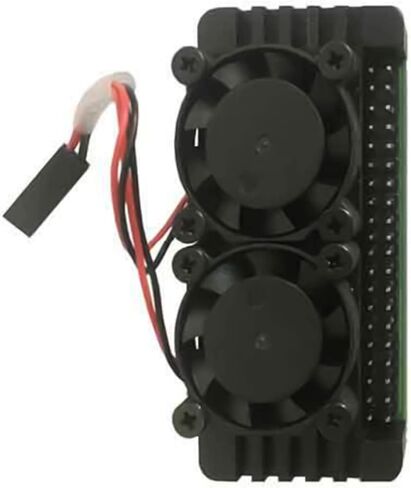 مجموعة غطاء مبدد حراري من الألومنيوم بمروحتين مفتوحتين لملحقات Raspberry Pi Zero 2W in Kuwait