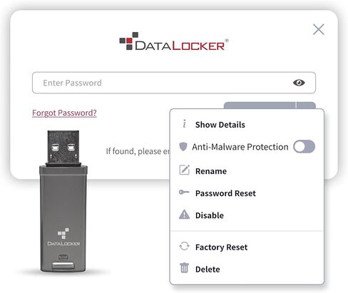 DataLocker DL GO Encrypted USB Flash Drive | USB 3.2 Gen 1 | AES 256-bit XTS | FIPS 197 | IP68 Rugged | TAA Compliant - 16GB in Saudi Arabia