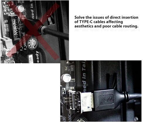90 Degree Angled USB 3.2 Type E Internal Connectors Male and Female Port Adapter 20Gbps Transmission Motherboards Front Panel Installation in Saudi Arabia