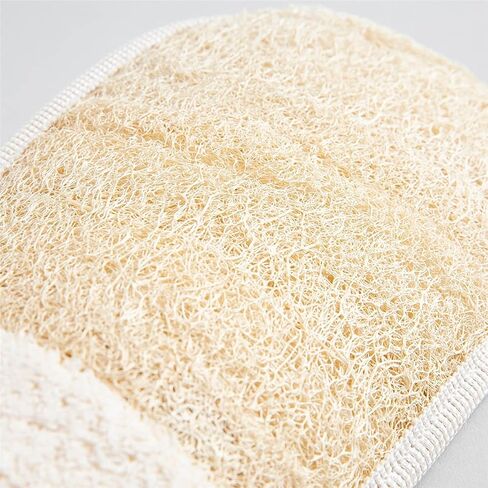 EUROPEAN M6 Loofah Exfoliating Body Scrubber - Dual Side Big Size Exfoliator Bath Sponge Glove, Natural Organic Large Luffa for Women and Men Deep Exfoliation Loofa Wash Mitt Fit Perfect in Your Hand in Saudi Arabia