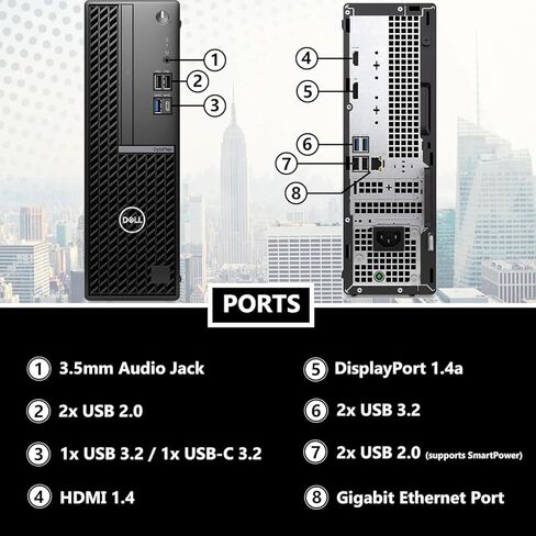 كمبيوتر مكتبي للأعمال Dell Optiplex 7020 SFF، Intel Core I5-14500، 14 نواة، 20 خيط، حتى 5 جيجا هرتز، ذاكرة الوصول العشوائي 16 جيجابايت 1 تيرابايت SSD، DVD-RW، RJ-45 Ethernet، HDMI، DP، WIFI6، بلوتوث، Windows 11 Pro in Kuwait