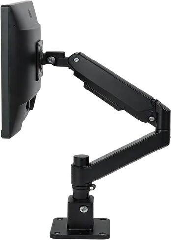 Single Monitor Arm for 17-49 Inch Ultrawide Screens, Single Monitor Mount Heavy Duty up to 44lbs, Adjustable Vertical Stacked Full Motion Single Monitor Arm Desk Mount, 75/100mm VESA Mount, Black in Saudi Arabia