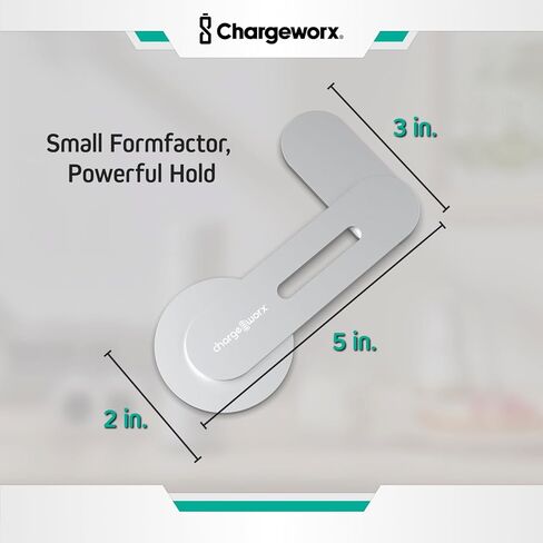 حامل هاتف مغناطيسي CHARGEWORX للكمبيوتر المحمول، حامل جانبي للكمبيوتر المحمول أو شاشة سطح المكتب، ظهر لاصق قوي، ذراع قابل للتعديل مع نقطة محورية، متوافق مع أجهزة MagSafe Apple iPhone وAndroid in Saudi Arabia