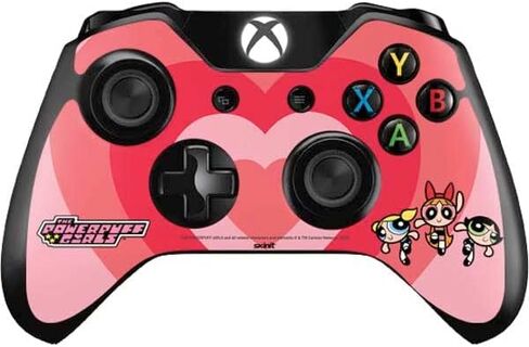 ملصق Skinit المخصص للألعاب متوافق مع وحدة تحكم Xbox One - تصميم Warner Bros Powerpuff Girls Hearts المرخص رسميًا in Kuwait