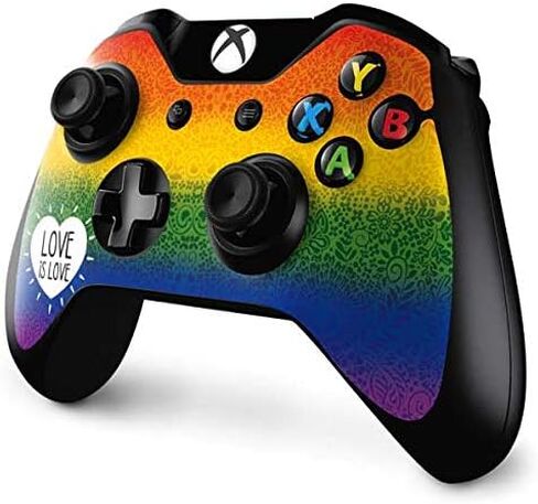 غلاف Skinit المخصص للألعاب المتوافق مع وحدة تحكم Xbox One - تصميم Love is Love Rainbow المصمم في الأصل in Saudi Arabia