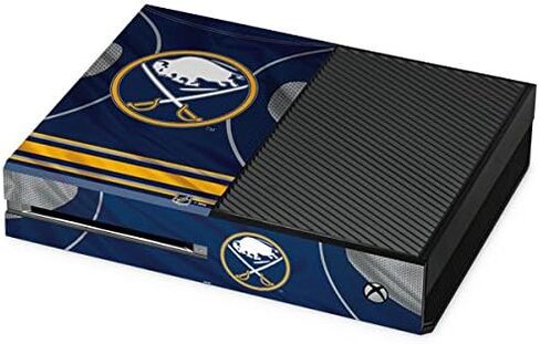 ملصق Skinit المخصص للألعاب متوافق مع وحدة تحكم Xbox One - تصميم جيرسي منزلي مرخص رسميًا من NHL Buffalo Sabers in Kuwait