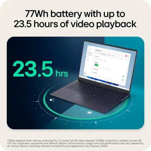LG Gram 17" Touchscreen Laptop Copilot+ PC, Windows 11 Pro, 32GB DDR5, 2TB SSD, Intel Core Ultra 7 258V, 17 inch WQXGA Anti-Glare Touch Screen, Wi-Fi 7, Dolby Atmos, Backlit Keyboard, w/Accessories in Saudi Arabia