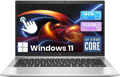 كمبيوتر محمول HP EliteBook 830 G8، كمبيوتر يعمل باللمس i7 Win11 Pro، Core i7-1185G7 3.0 جيجا هرتز، ذاكرة الوصول العشوائي 16 جيجا، 512 جيجا SSD، FHD (1920x1080)، HDMI، (متجدد) كمبيوتر محمول EliteBook in Kuwait