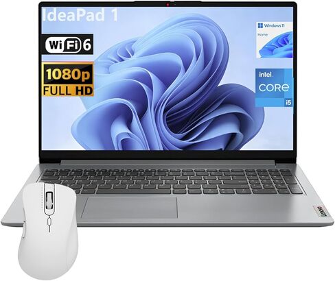 Lenovo IdeaPad 15.6 بوصة FHD صديق للبيئة، كمبيوتر محمول نحيف، Office 365 للويب، ذاكرة الوصول العشوائي 8 جيجابايت 256 جيجابايت SSD، Intel 10-Core i5-1335U(Beat Ryzen 7 7730U)، كاميرا الخصوصية، Wi-Fi 6، Win11، الأعمال والطلاب-المنزل in Kuwait