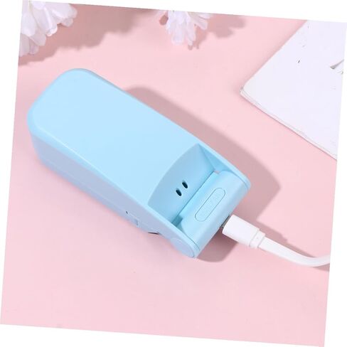 Gadpiparty Portable Mini USB Rechargeable Fan Dual-headed Folding Handheld Fan Lightweight Blue for Travel Outdoor Office Use in Saudi Arabia