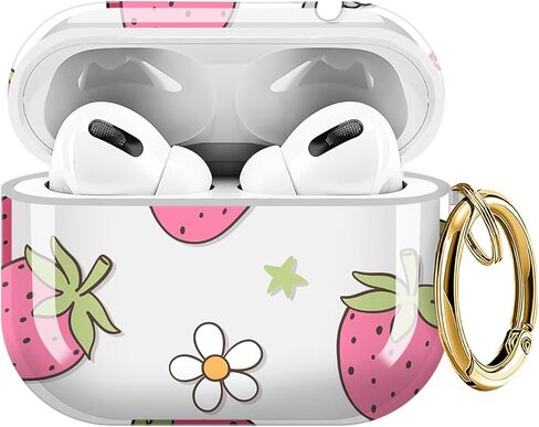 حافظة ZEKICE لـ AirPods Pro 3 Generation، حافظة Air Pod Pro 3 شفافة على شكل زهرة للنساء، غطاء AirPod Pro 3 ناعم وجذاب مع حزام سلسلة مفاتيح لغطاء AirPod Pro 3 2025 أوراق زرقاء in Kuwait