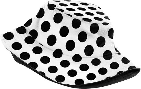 Cute Polka Dots Bucket Hat,Funny Beach Fisherman Hats Sun Wide Brim Cap for Women Men and Teens in Saudi Arabia