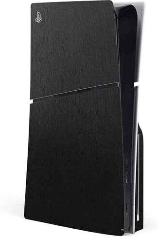 Skinit Decal Gaming Skin Compatible with PS5 Slim Disk Console - Officially Licensed Brushed Steel Texture Design in Saudi Arabia