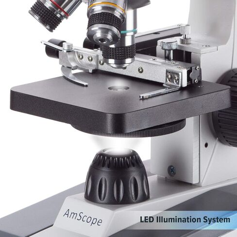 AmScope M150C-SP14-WM 40X-1000X Portable Student Microscope with Slide Preparation Kit and Book in Saudi Arabia