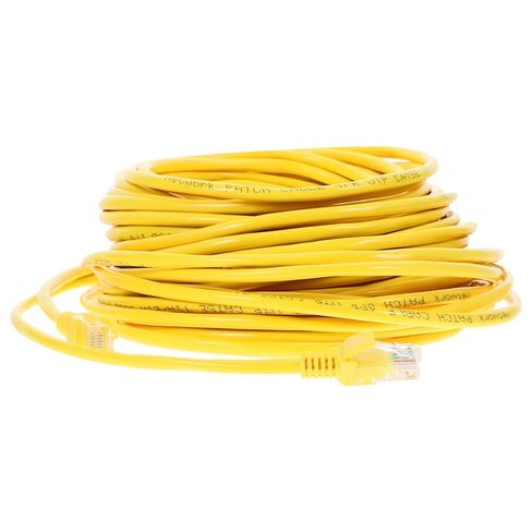 كابل تصحيح Cat 5e Ethernet بطول 20 مترًا سلك شبكة عالي السرعة أصفر للاتصال بجهاز توجيه الكمبيوتر المنزلي in Kuwait