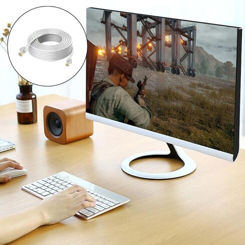 كابل إيثرنت Veemoon Cat5e بطول 50 مترًا مع موصل كريستال من الألومنيوم المطلي بالنحاس للاتصال بجهاز التوجيه بالكمبيوتر in Saudi Arabia