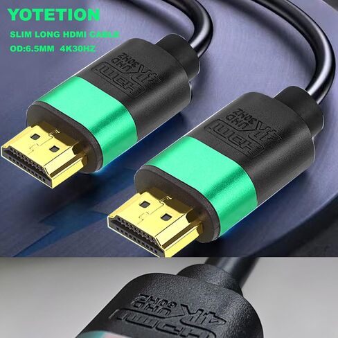 كابل HDMI بطول 75 قدم، كابل HDMI طويل عالي السرعة موصل ذهبي AL Shell (أخضر) 4K@30 هرتز، 1080P DTS:X، HDCP 2.2 و2.3، HDR 10 متوافق مع Roku TV/PS5/HDTV/Blu-ray in Saudi Arabia