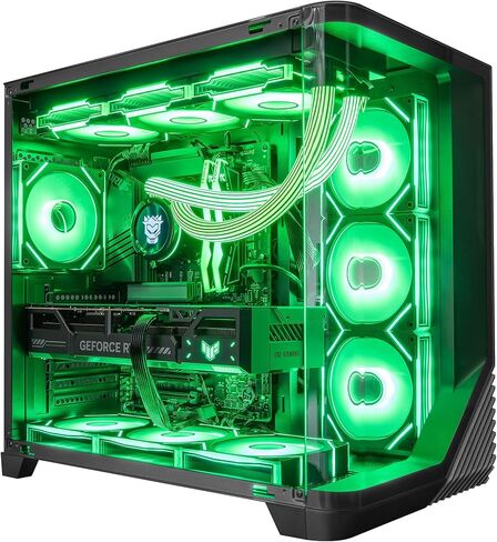 كمبيوتر Quantum Gaming Desktop AMD Ryzen 9 9950X3D، NVIDIA GeForce RTX 5090، 32 جيجابايت DDR5، 2 تيرابايت SSD، WIN11 Home، إضاءة RGB، جاهز للاستخدام، شاشة تبريد مخصصة in Kuwait