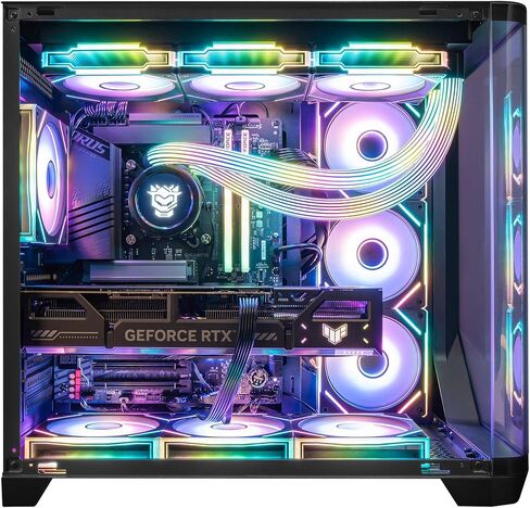 كمبيوتر Quantum Gaming Desktop AMD Ryzen 9 9950X3D، NVIDIA GeForce RTX 5090، 32 جيجابايت DDR5، 2 تيرابايت SSD، WIN11 Home، إضاءة RGB، جاهز للاستخدام، شاشة تبريد مخصصة in Kuwait