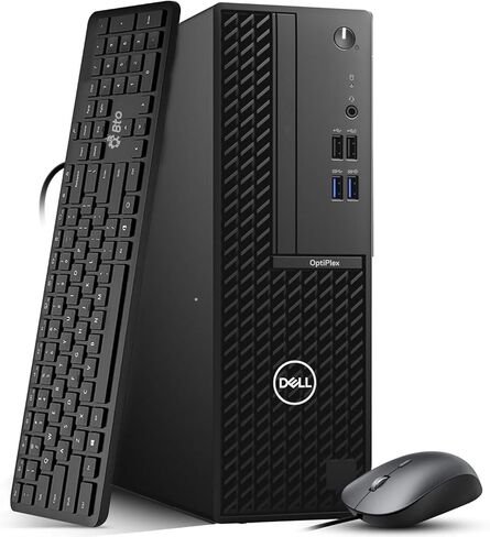 كمبيوتر سطح المكتب طراز OptiPlex SFF من Dell | Intel Core i5-10th Gen حتى 4.5 جيجا هرتز | 16 جيجا رام | 512 جيجا اس اس دي | واي فاي مدمج | ماوس لوحة المفاتيح | الكمبيوتر المكتبي للأعمال | ويندوز 11 برو (متجدد) in Kuwait