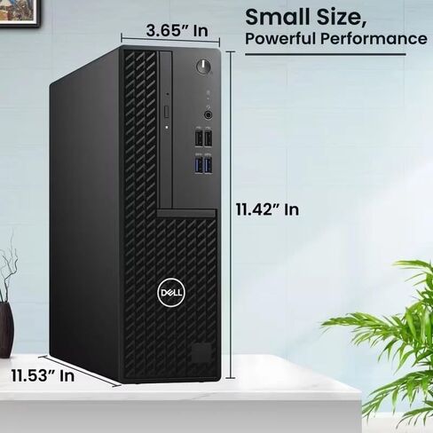كمبيوتر سطح المكتب طراز OptiPlex SFF من Dell | Intel Core i5-10th Gen حتى 4.5 جيجا هرتز | 16 جيجا رام | 512 جيجا اس اس دي | واي فاي مدمج | ماوس لوحة المفاتيح | الكمبيوتر المكتبي للأعمال | ويندوز 11 برو (متجدد) in Kuwait