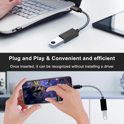 محول USB C إلى USB 3.0، 2 حزمة USB C إلى محول ذكر إلى أنثى أسود in Saudi Arabia
