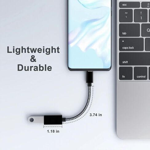 محول USB C إلى USB 3.0، 2 حزمة USB C إلى محول ذكر إلى أنثى أسود in Saudi Arabia
