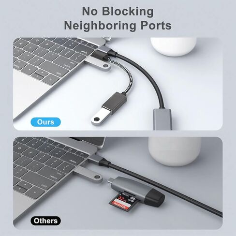 محول USB C إلى USB 3.0، 2 حزمة USB C إلى محول ذكر إلى أنثى أسود in Saudi Arabia