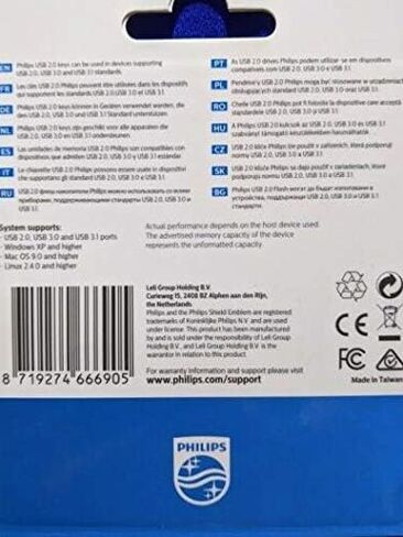 محرك أقراص فلاش USB من فيليبس سعة 16 جيجابايت إصدار Vivid USB 2.0 in Saudi Arabia