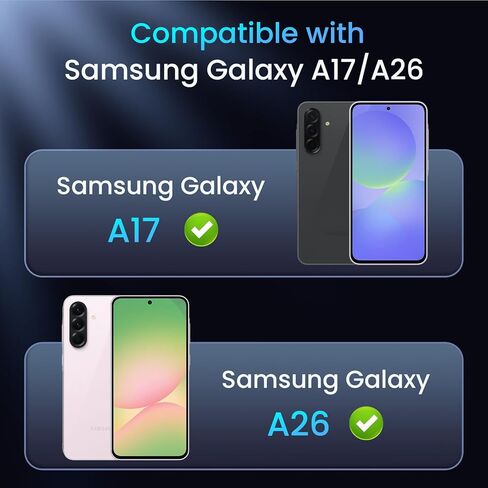 حافظة Caka لهاتف Samsung Galaxy A17 /A26 5G [متوافقة مع MagSafe] [مسند غير مرئي] [واقي شاشة HD]، غطاء هاتف مغناطيسي واقٍ لهاتف Galaxy A17 4G /5G & A26 5G 2025 - أزرق in Kuwait