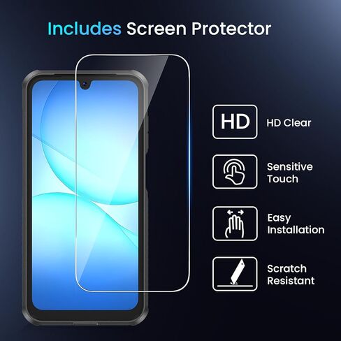 حافظة Caka لهاتف Samsung Galaxy A17 /A26 5G [متوافقة مع MagSafe] [مسند غير مرئي] [واقي شاشة HD]، غطاء هاتف مغناطيسي واقٍ لهاتف Galaxy A17 4G /5G & A26 5G 2025 - أزرق in Kuwait