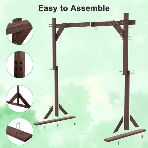 7.48FT خشبية الزفاف قوس الإطار خلفية حامل، مربع الخشب قوس حامل أقواس الزفاف لحفل الزفاف أربور in Kuwait