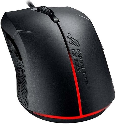 ماوس الألعاب الضوئية ASUS Ambidextrous - ROG Strix Evolve | ماوس ألعاب سلكي للكمبيوتر | 7200 نقطة في البوصة، مفاتيح اومرون | 4 أنماط مريحة قابلة للتخصيص | تقنية Aura Sync RGB وArmory II in Saudi Arabia