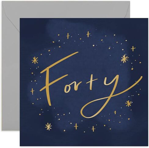 Old English Co. Stars 50th Birthday Card - Stylish Gold Foil Fiftieth Celebrations Greeting Card for Her or Him | Fifty Card For Men and Women | Blank Inside & Envelope Included (50th) in Saudi Arabia