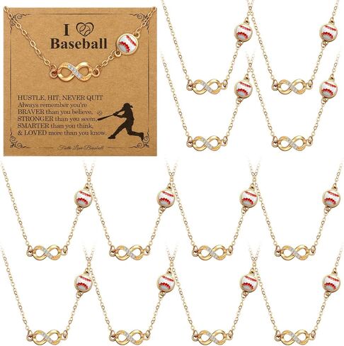 Quelay 12 Set Basketball/soccer/softball Necklace Gift Valentine Women Infinity Necklace Sport Team 2026 Senior Night Gift Accessories in Saudi Arabia