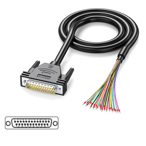 المتانة DB9 DB15 DB25 ذكر أنثى موصلات كابل، 9Pin / 15Pin الصناعية المنفذ التسلسلي اتصال سلك 24AWG سلك in Kuwait