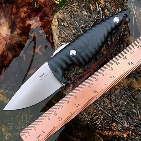 Watchman WF218 EDC سكين ذو نصل ثابت D2 شفرة فولاذية G10 مع أغلفة كيديكس للأنشطة الخارجية والتخييم in Kuwait