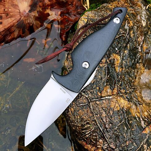 Watchman WF218 EDC سكين ذو نصل ثابت D2 شفرة فولاذية G10 مع أغلفة كيديكس للأنشطة الخارجية والتخييم in Kuwait