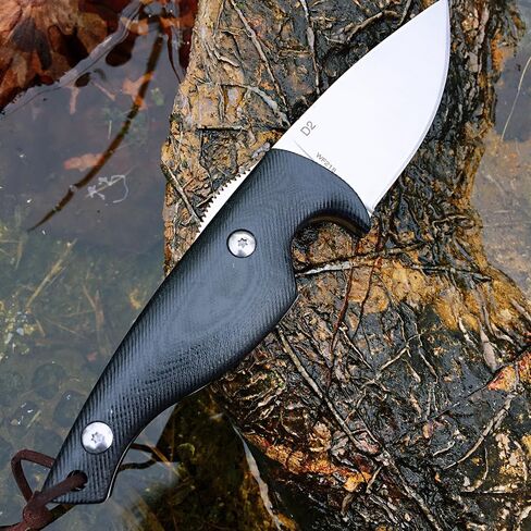 Watchman WF218 EDC سكين ذو نصل ثابت D2 شفرة فولاذية G10 مع أغلفة كيديكس للأنشطة الخارجية والتخييم in Kuwait