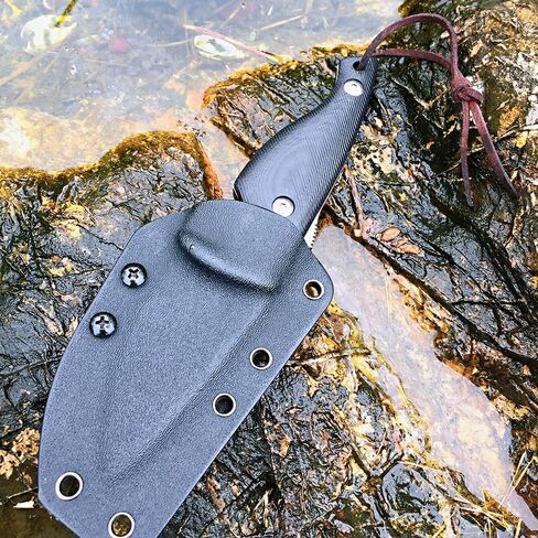 Watchman WF218 EDC سكين ذو نصل ثابت D2 شفرة فولاذية G10 مع أغلفة كيديكس للأنشطة الخارجية والتخييم in Kuwait