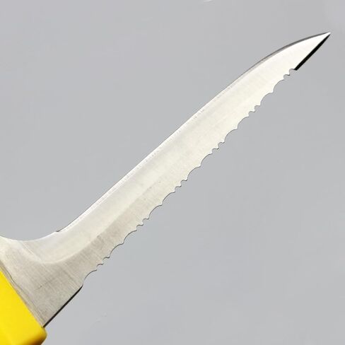 Wiebe Skinner HZ Dual-Sided Hunting Knife – 4" Fixed Blade with Serrated Saw Edge & Wicked Sharp Plain Edge – Full Tang, Ultimate Skinning & Processing Tool for Big Game, Deer in Kuwait